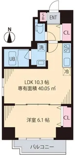 S.S.キューベライズ【8階】の間取り