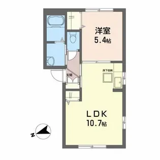 フォンティーヌ国見【1階】の間取り