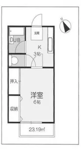 アシカワコーポB号棟【2階】の間取り