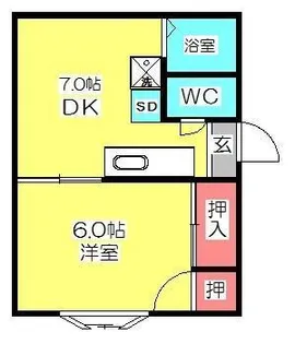 アートイン グリーンハウス【2階】の間取り