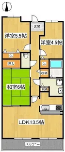 ライオンズマンション水無瀬弐番館【9階】の間取り