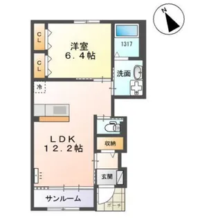 フォレット【1階】の間取り