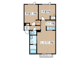 シャ-メゾン澄川II【2階】の間取り