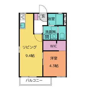 フレグランススズキ A棟【2階】の間取り