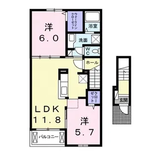 サニーヒル今津WEST【2階】の間取り