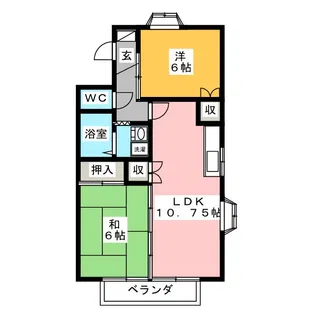 コートハウス大谷II【1階】の間取り