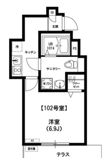 リブリ・国立東【1階】の間取り