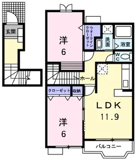 プリムローズMYT II【2階】の間取り