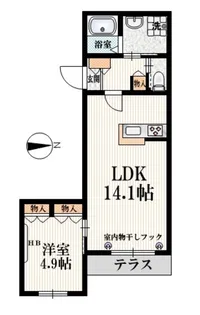 ルージュ・レーヌ【1階】の間取り
