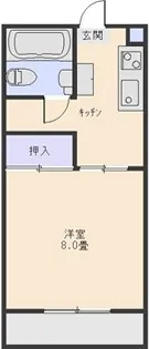 レジデンスJUKIA棟【2階】の間取り