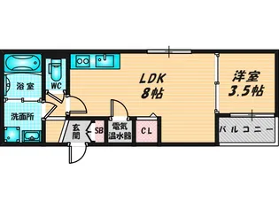 D porta Alegria【3階】の間取り