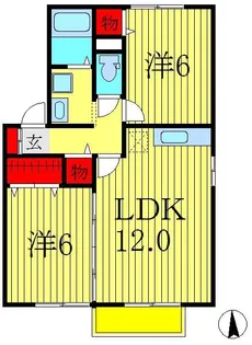 ブールジオンB【2階】の間取り