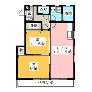 セントラルコーポ【2階】の間取り