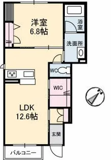 メゾンド セルディーナ【1階】の間取り
