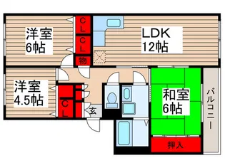INOVE松戸六高台【3階】の間取り