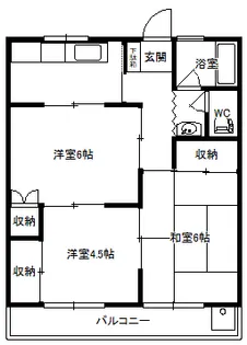 長島マンション【1階】の間取り