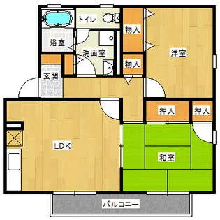 メゾン・キノモトB棟【1階】の間取り