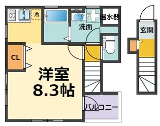 ル・シェール鳴尾【2階】の間取り