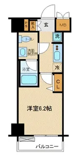 プレール・ドゥーク早稲田II【6階】の間取り