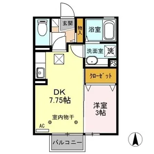 D-ROOM クリスタルガーデン101【1階】の間取り