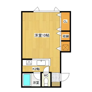 アパートメント谷川【1階】の間取り