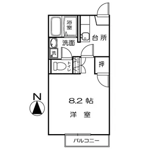 フレグランスさかい 1階の物件【1階】の間取り
