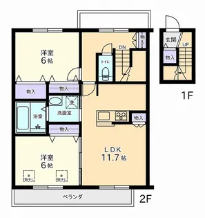 メゾンフレール【2階】の間取り