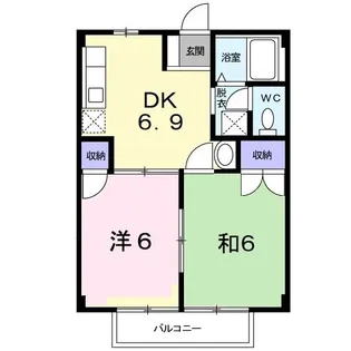 茨城県行方市捻木【アパート】の間取り