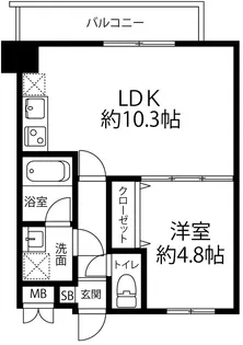 アーバンコート諏訪山【3階】の間取り