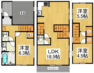 東京都東大和市南街2【一戸建】の間取り