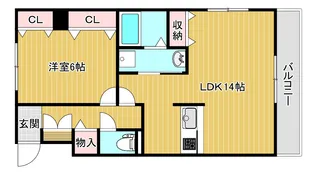 グランディール駅南【8階】の間取り