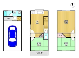 大阪府寝屋川市成美町【一戸建】の間取り