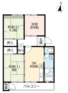 UR新多聞【3階】の間取り