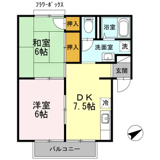セジュールアンヌ C棟【2階】の間取り