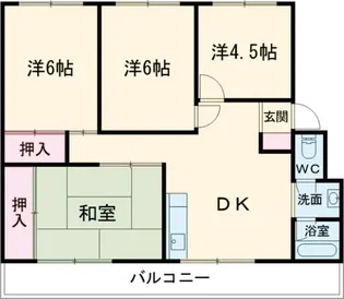 マンションリバーサイド【3階】の間取り