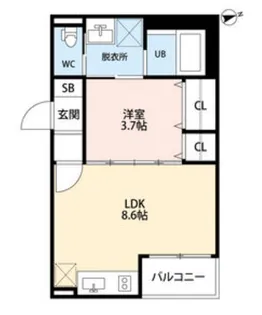 愛知県名古屋市東区豊前町2【アパート】の間取り