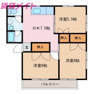 ドリームハイツ B【1階】の間取り
