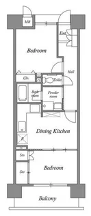 ルクレ川口イースト【8階】の間取り