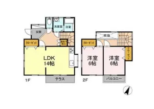 神奈川県横浜市青葉区大場町【一戸建】の間取り