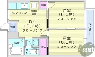シティハイツ77【2階】の間取り