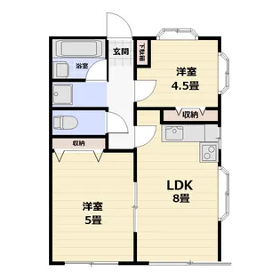 神奈川県藤沢市本鵠沼2【アパート】の間取り