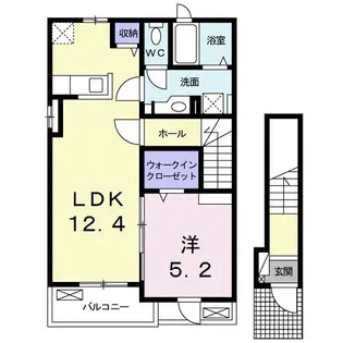 ルーラル朝倉 A【2階】の間取り