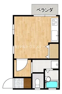 コーポ亀澤ハイツ【2階】の間取り