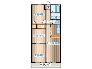 サンシャインW C【1階】の間取り