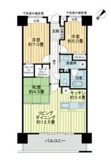 ライオンズ宜野湾ベイサイドアリーナ【6階】の間取り