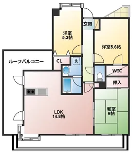 千葉県船橋市薬円台6【マンション】の間取り
