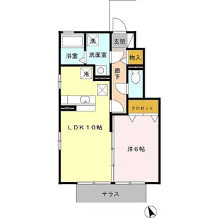 ドエル B【1階】の間取り