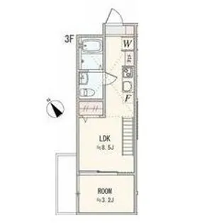 アザーレ・ディオン六会日大前【1階】の間取り