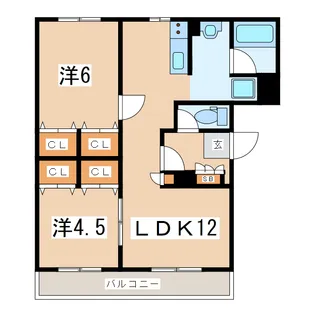 プロージェB【3階】の間取り