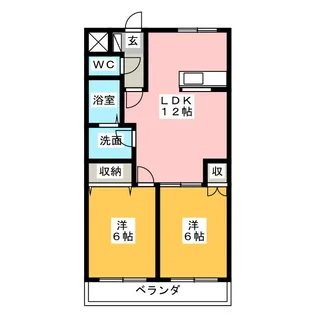 メルヴェール壱番館【2階】の間取り